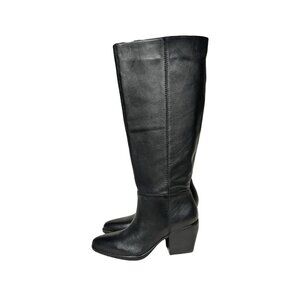 🌻NEW Naturalizer Fae Tall Black Leather Boots Size 7.5M (Wide Calf)